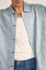 Rhythm Vera Short Sleeve Shirt Sky