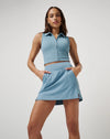 Travis Mathew Game Skort Smoke Blue