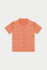 Mavrans Crochet Orange Top