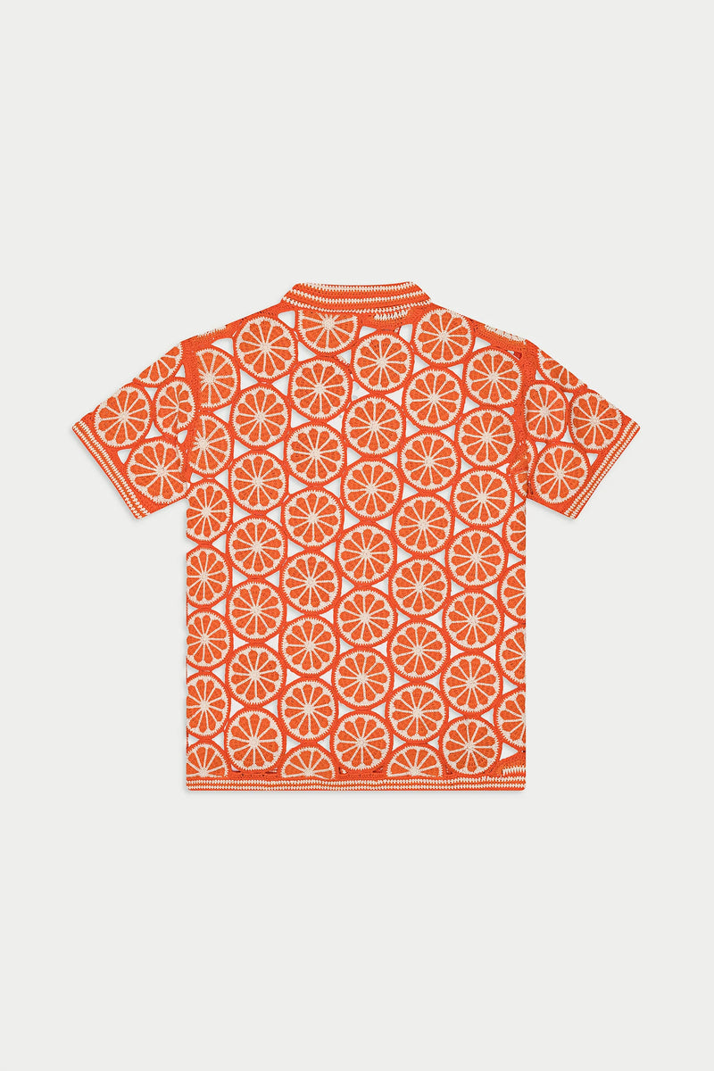 Mavrans Crochet Orange Top