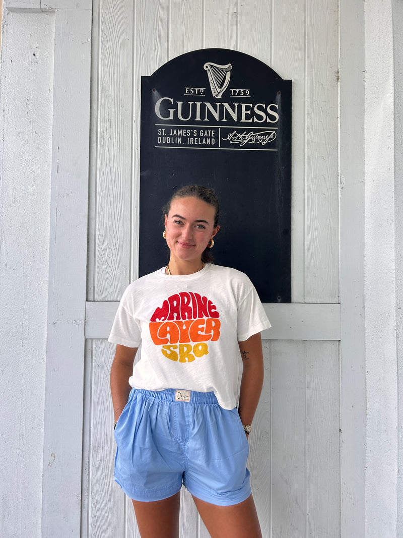 Marine Layer SRQ Vintage Slub Crop Tee