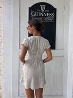 Camila Mini Dress Cream and Navy Stripe