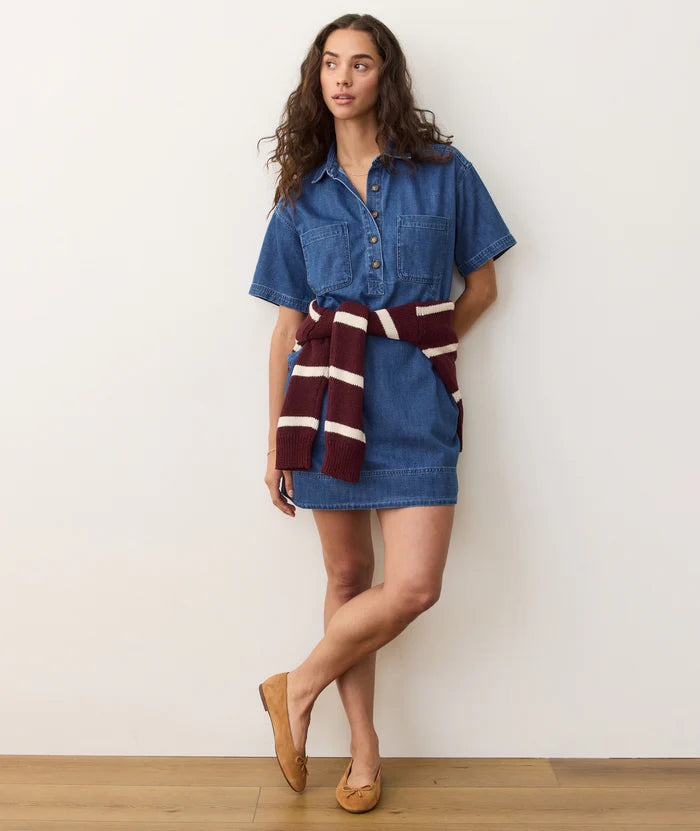 Marine Layer Liza Denim Mini Dress