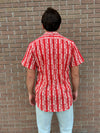 OAS Red Scribble Cuba Net Shirt