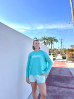 Town Pride Sarasota Aqua Palm Sweater