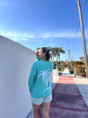 Town Pride Sarasota Aqua Palm Sweater