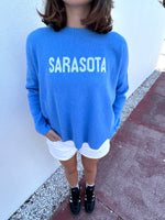 Town Pride Blue Sarasota Palm Sweater