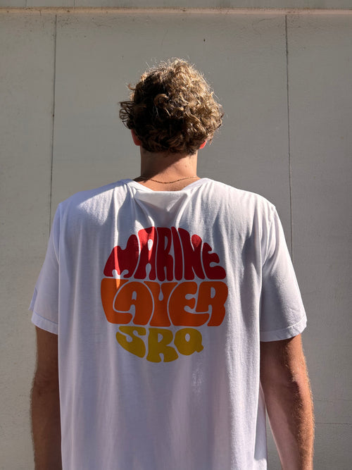 Marine Layer x SRQ Signature Crew Tee White