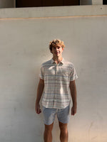 Marine Layer Stretch Selvage Short Sleeve Shirt Baja Stripe