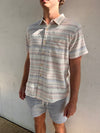 Marine Layer Stretch Selvage Short Sleeve Shirt Baja Stripe
