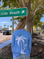 Town Pride Blue Sarasota Palm Sweater