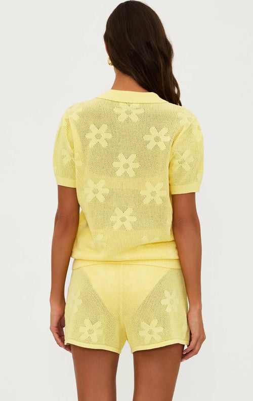 Beach Riot Liliana Top Butter Blossom Jacquard