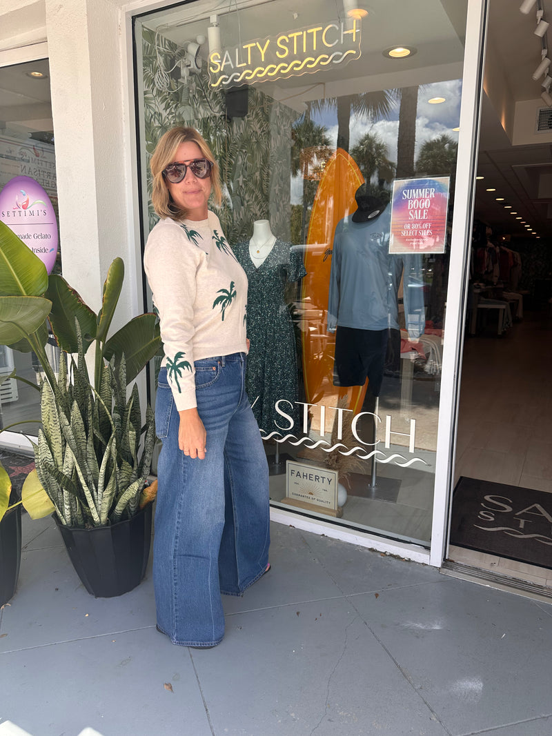 Marine Layer Icon Sweater - Sand Palms