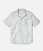 Classic Stretch Selvage Shirt- Aqua Agave Print