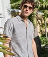 Classic Stretch Selvage Shirt- Aqua Agave Print