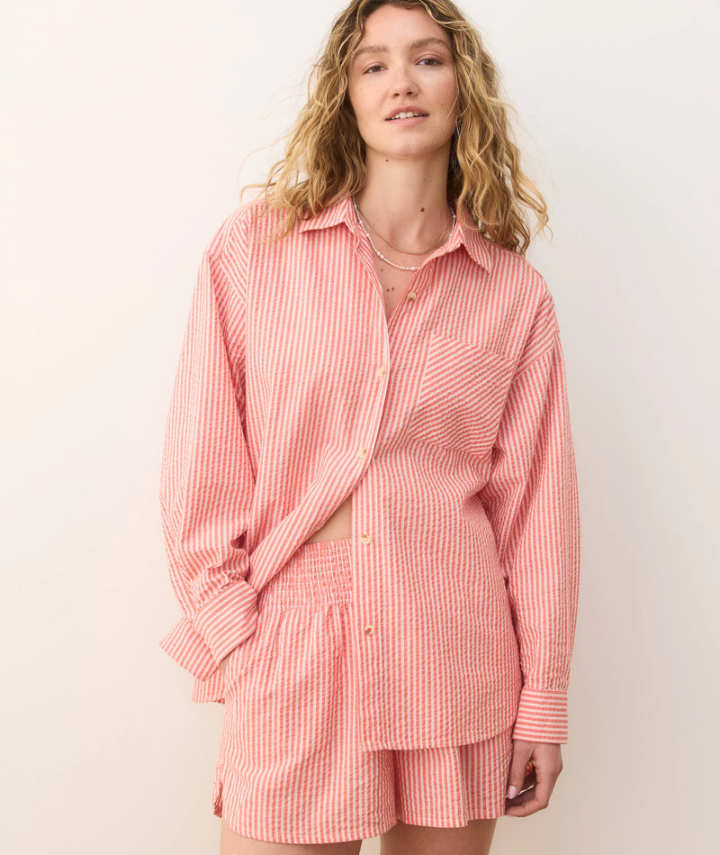 Marine Layer Gracey Oversized Seersucker Shirt