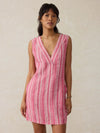 Faherty Azure Linen Dress Granita Stripe