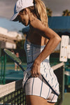 FP Movement Cool On The Court One Piece Pinstripe White Combo