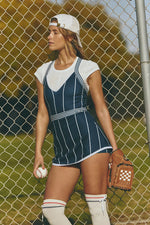 FP Movement Cool On The Court One Piece Pinstripe Navy Combo